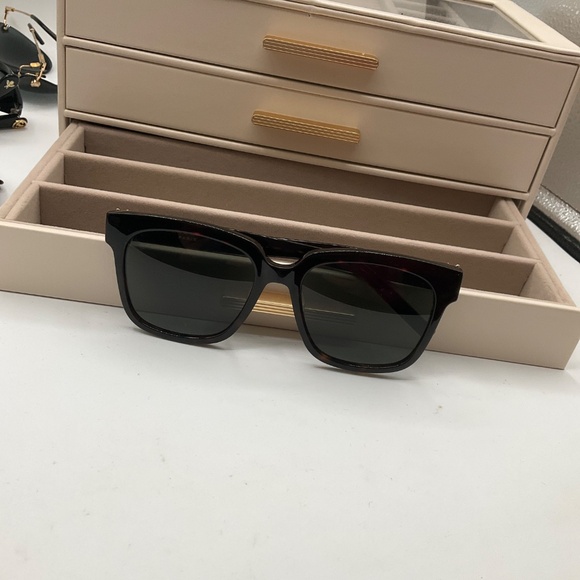 Saint Laurent Square Monogram Sunglasses SL M40 004 Havana 54mm YSL - Picture 9 of 9